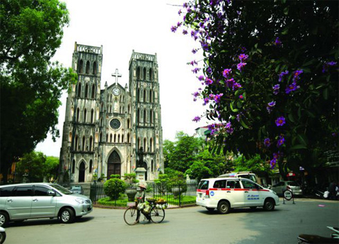 A flower corner at the Cathedral