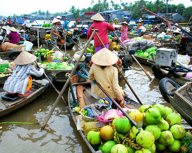 The Exciting Floating Markets of Mekong Rivers, Vietnam