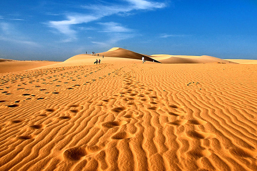 Incredible sand dunes in the central of Vietnam