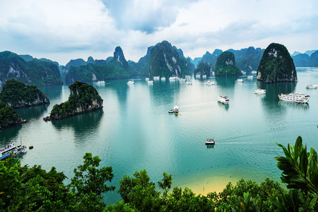 An overview of Halong Bay