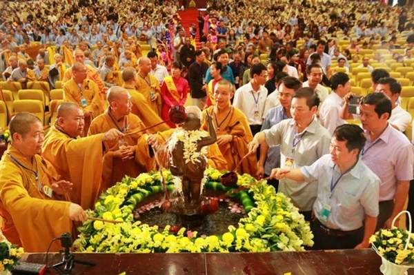 The ritual bath for Buddha's birthday is important during Vesak Day.
