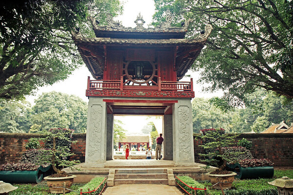 Khue Van Cac port at Temple Literature in Hanoi