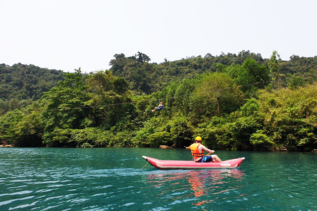 Emerald water on Chay river will blow your mind with kayaking