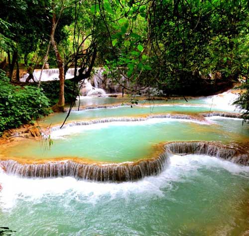 Kuang Si Waterfall in Laos