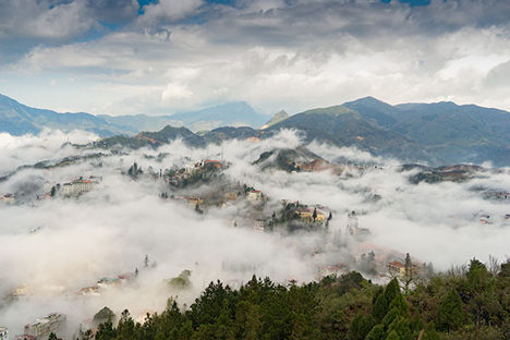 Sapa view from Ham Rong Peak