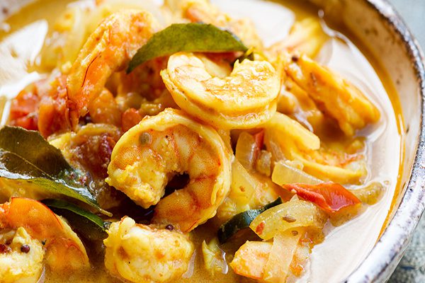 Cambodian spicy shrimp curry